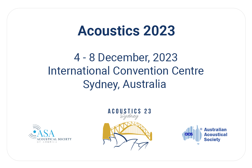 Acoustics 2023 Conference in Sydney Ahnert Feistel Media Group